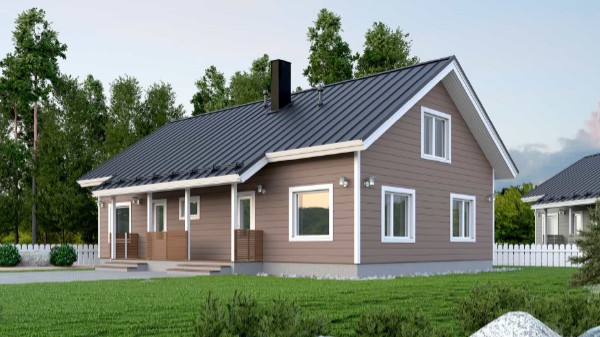 Дом из бруса 14 на 8 м